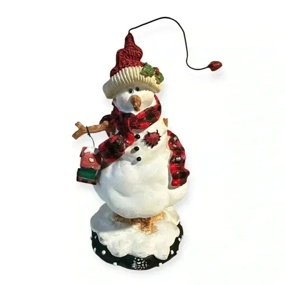 Department 56 Resin Christmas Snowman Cardinal Tabletop Decor Figurine 5.5" Tall - Picture 1 of 4